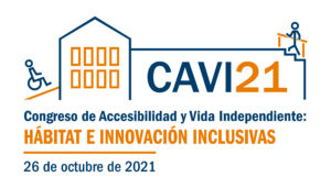 Logo del CAVI21. Dirige a la web Congreso de Accesibilidad y Vida Independiente