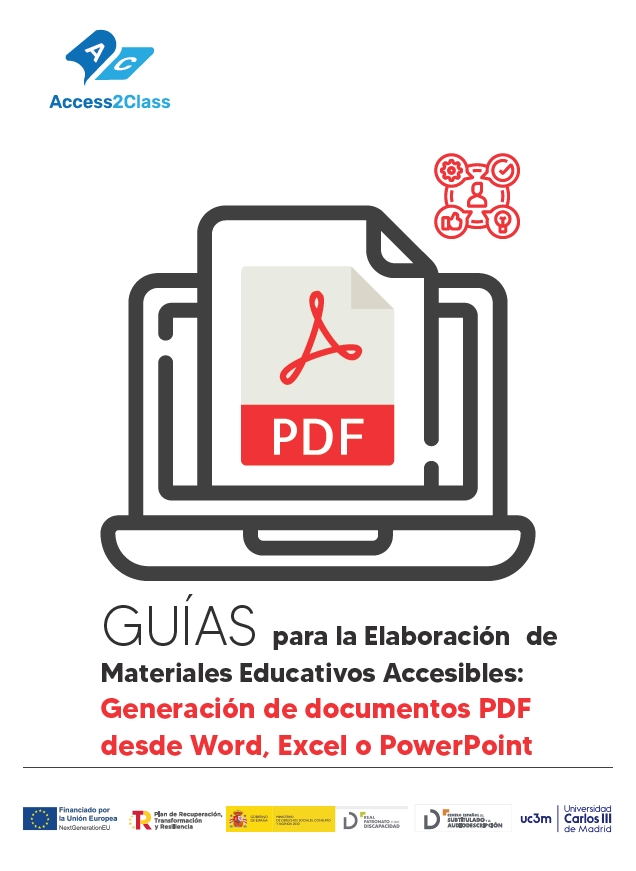 Guía para la elaboración de materiales educativos accesibles: Generación de documentos PDF desde Word, Excel o PowerPoint