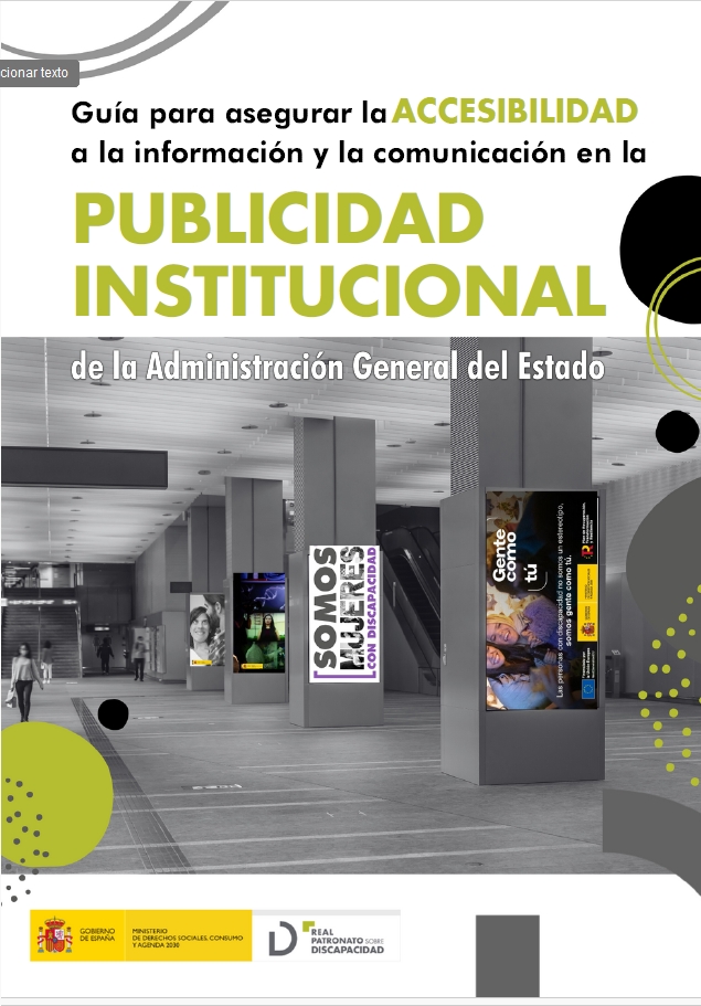 Guía para asegurar la accesibilidad en la información y la comunicación de la publicidad institucional de la Administración General del Estado