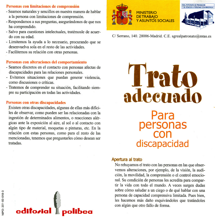 Trato adecuado para personas con discapacidad