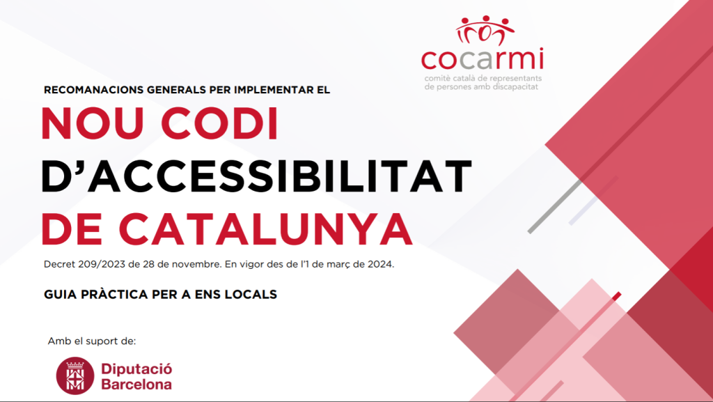 Recomanacions generals per implementar el nou codi d’accessibilitat de Catalunya
